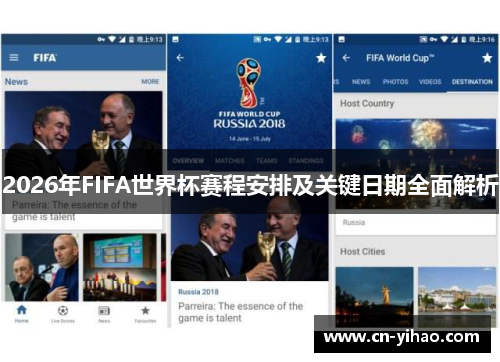 2026年FIFA世界杯赛程安排及关键日期全面解析